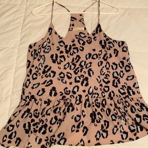 Leopard Print Peplum Tank
